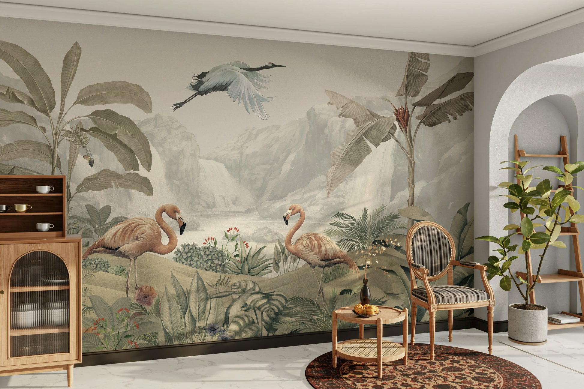 The overall mood is tranquil and elegant.
