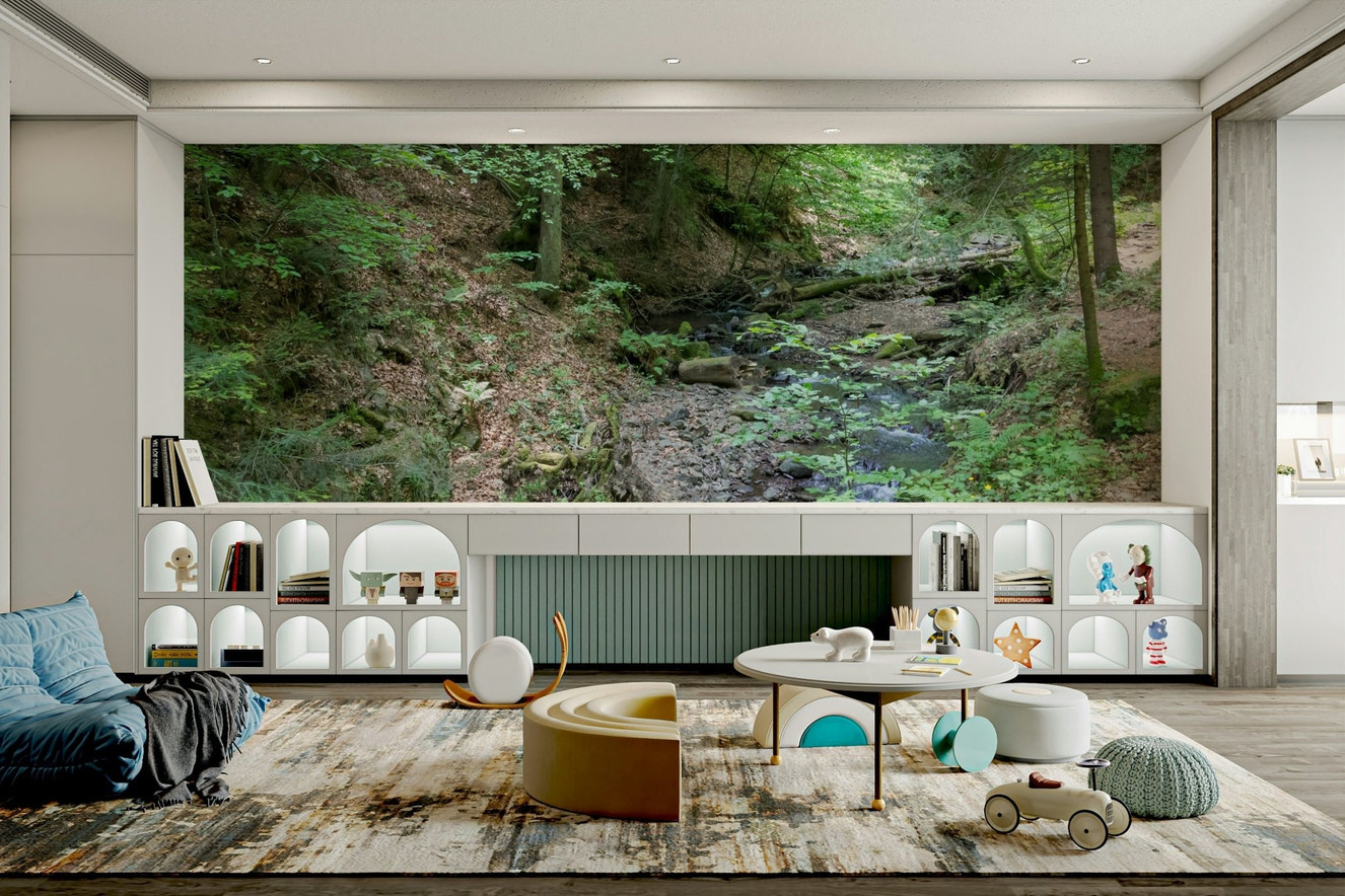 Tranquil forest stream.

