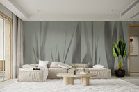 Soft botanical grass wallpaper design B743
