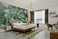 A close-up view of the detailed foliage and textures of the field.

