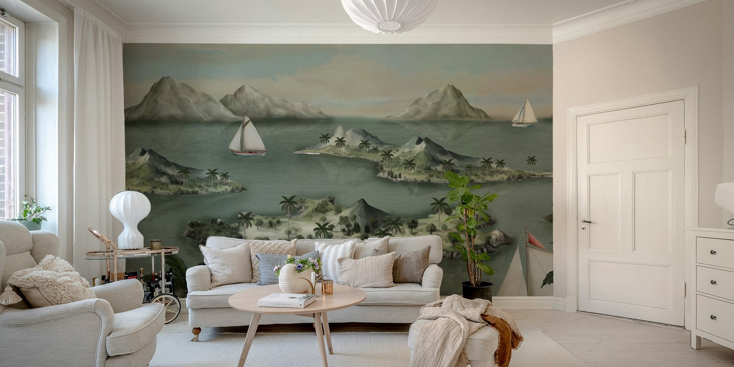 Mural wallpaper capturing a calm atmosphere

