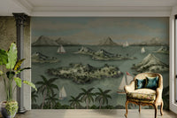 Scenic wallpaper with gentle waves

