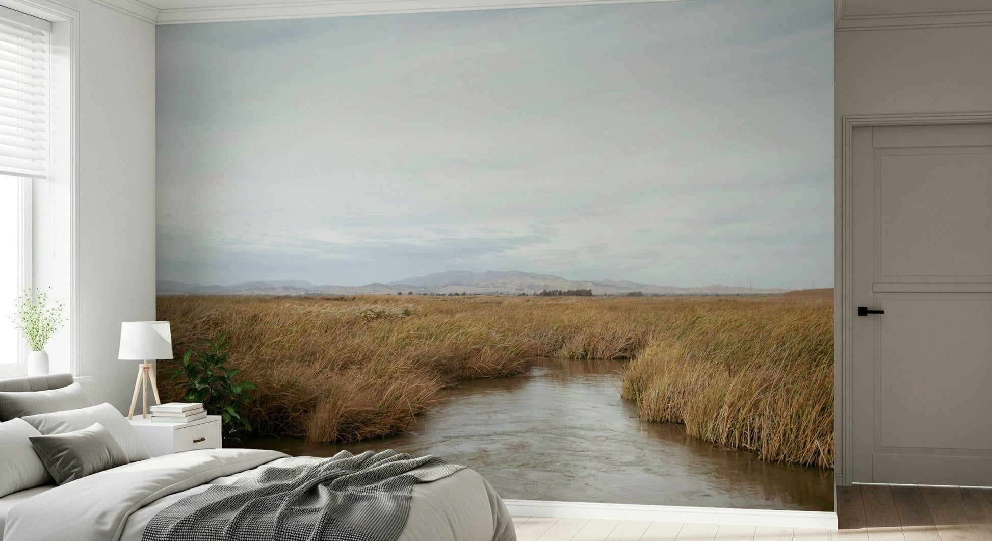 An artistic nature inspired mural for home decor.