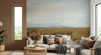 A serene subtle wetland wall mural for your decor.
