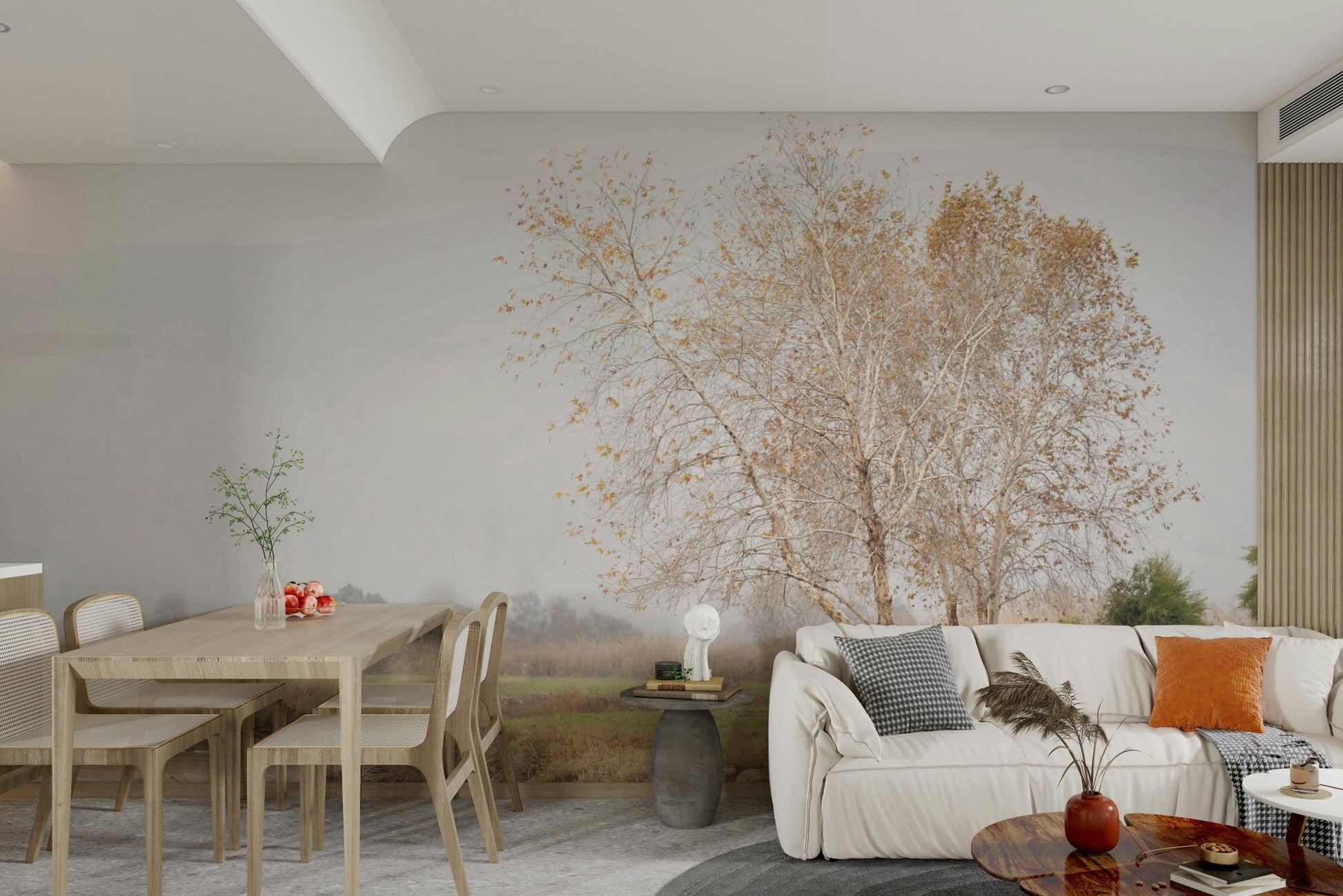 Ethereal fog over water wall art
