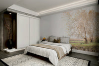 Contemplative nature mural
