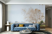 Misty lake at sunrise wallpaper
