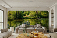 A breathtaking and tranquil wall mural.
