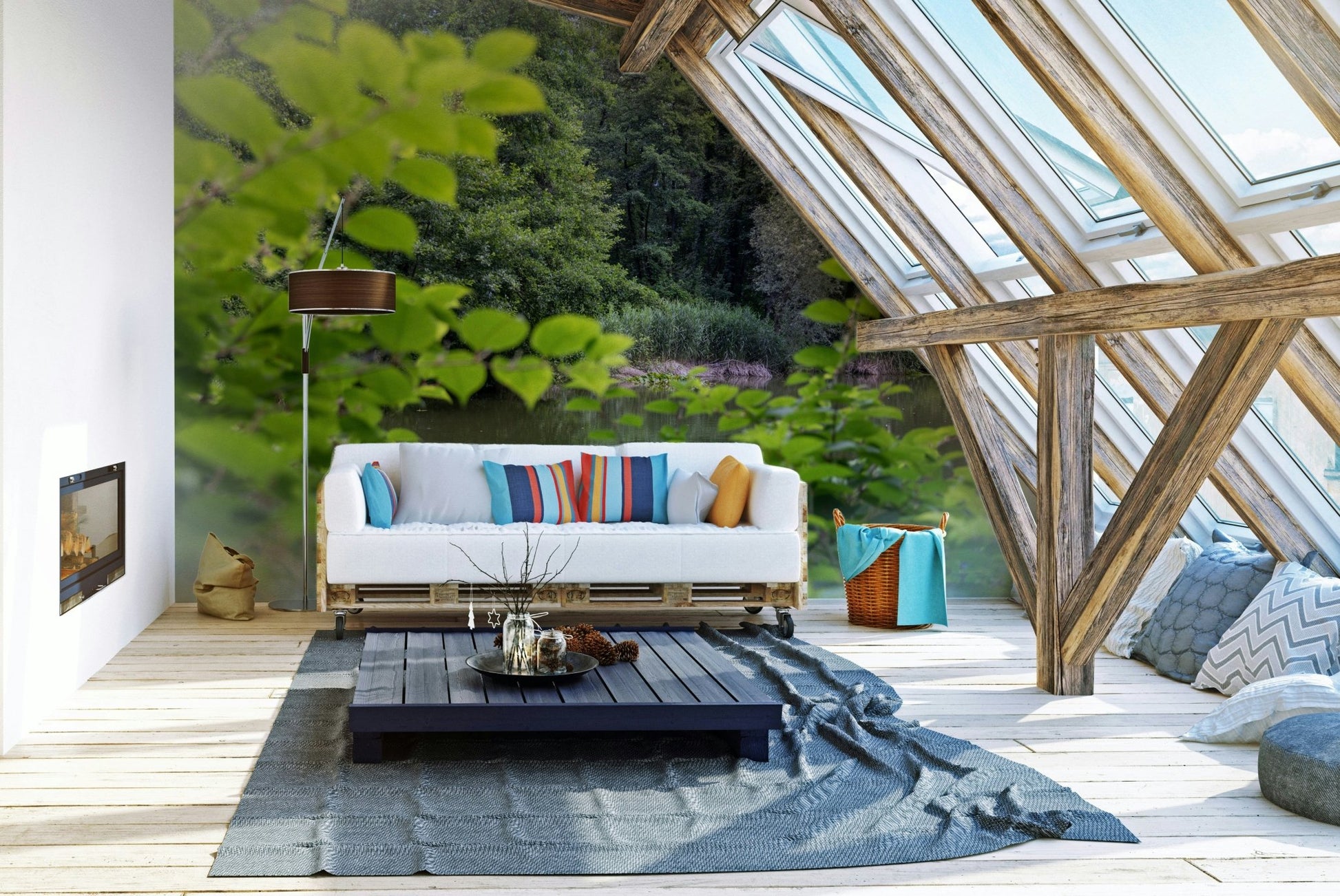 Perfect wall mural to complement nature-themed interiors

