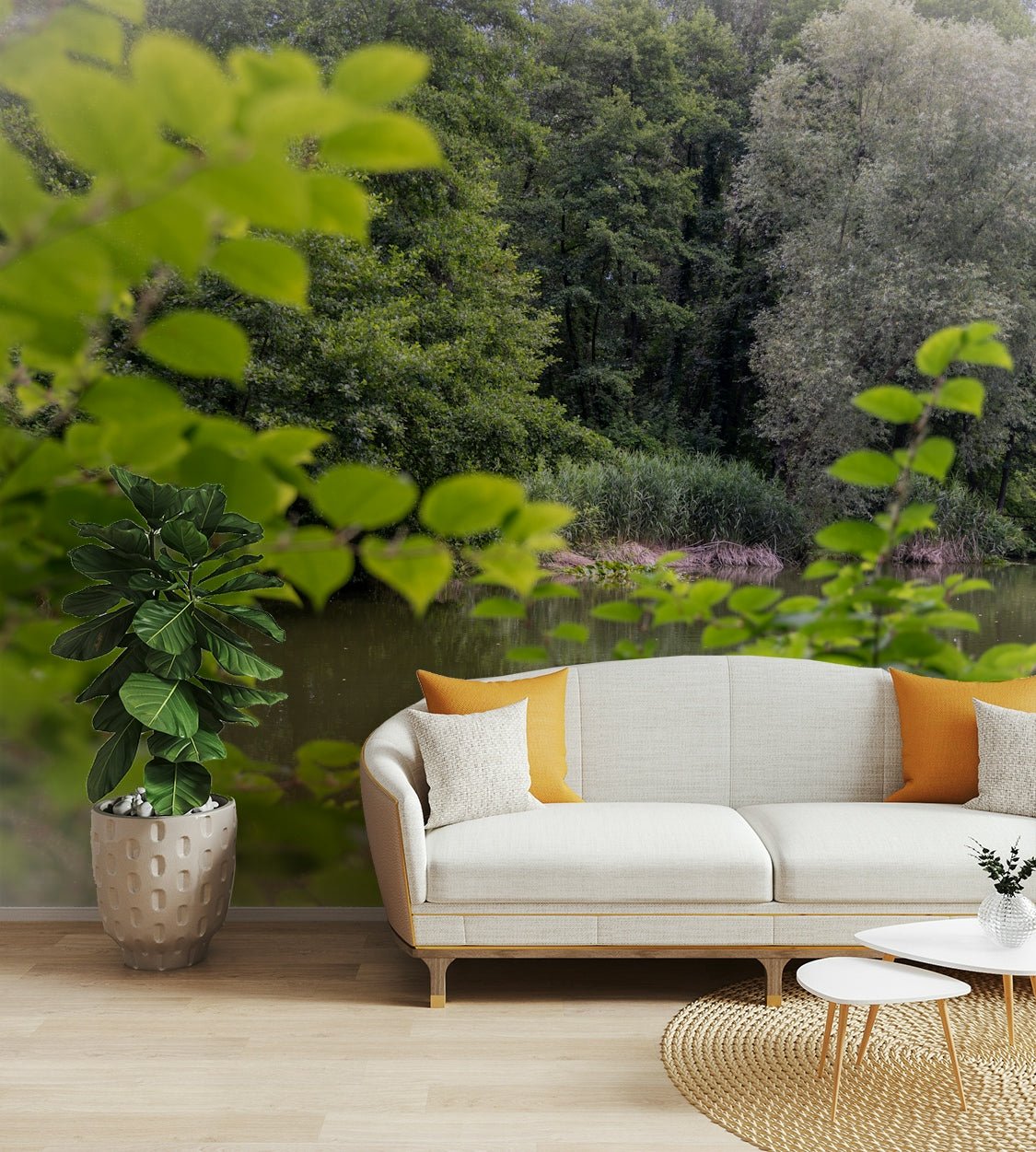 Nature-inspired mural for a relaxing, calming vibe

