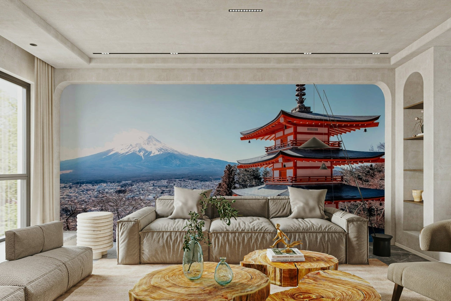 Tranquil Pagoda Peak Wall Mural