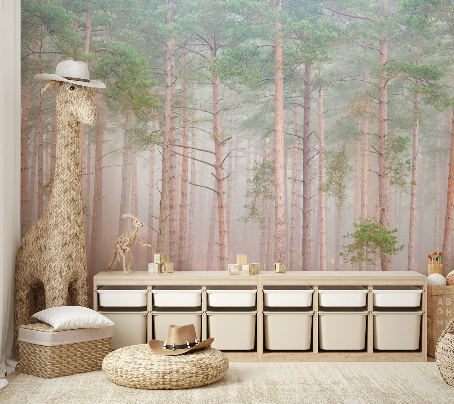 Enveloped in soft, ethereal mist or gentle light.

