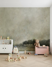 An artistic nature inspired mural for home decor.