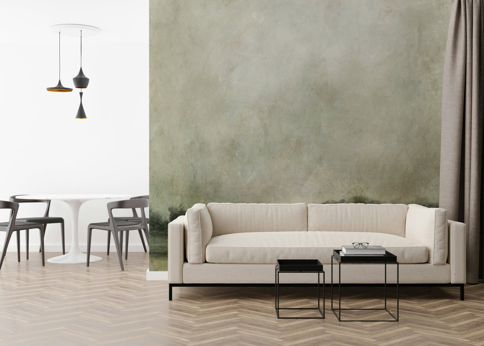 A beautiful tranquil shoreline wallpaper mural for a modern home., GD5673