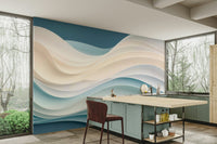 The high-resolution print captures fine details of the water's surface and sand.

