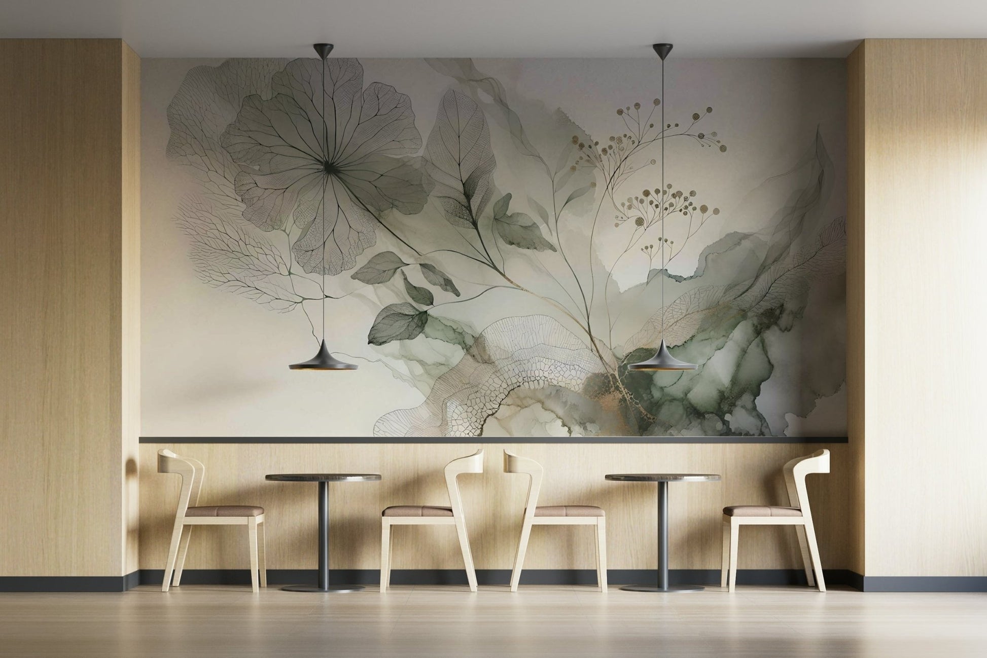 Gentle color wash mural with soothing transitions.

