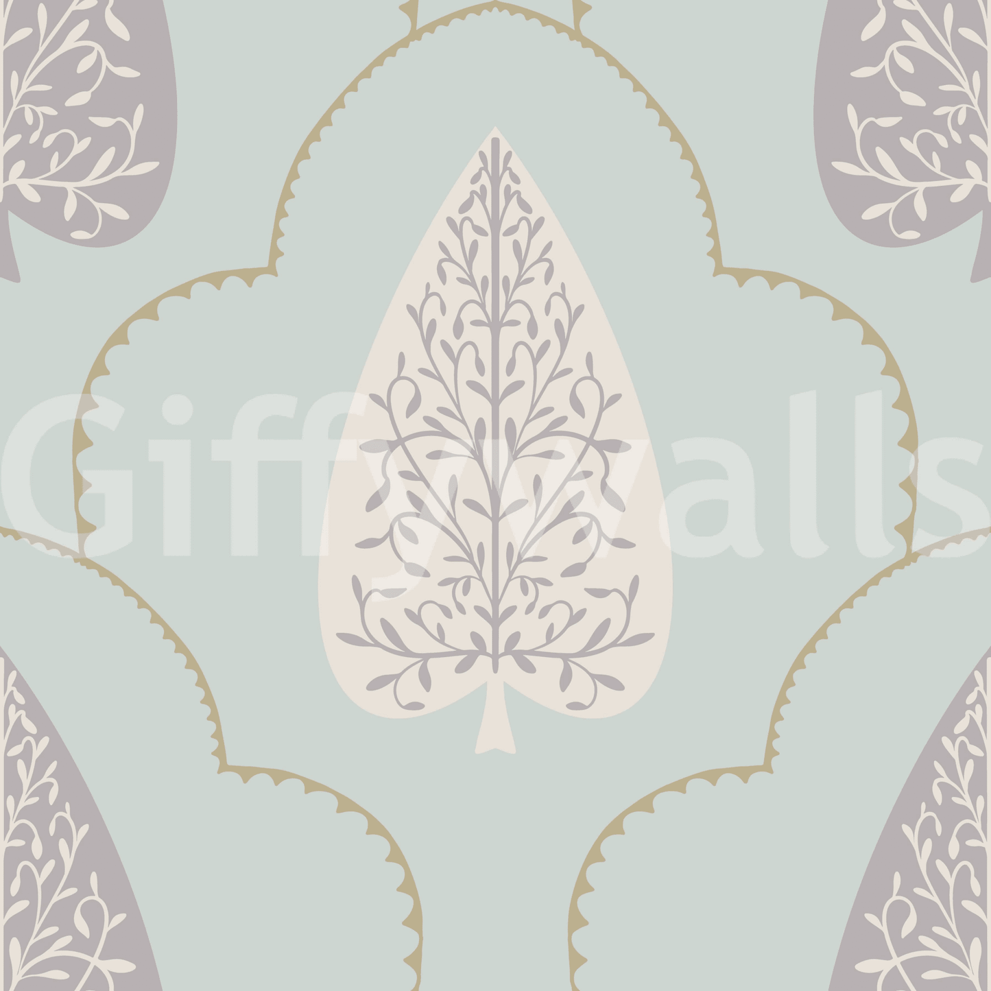 Elegant Trellis beautiful patterned wallpaper using light pigments.