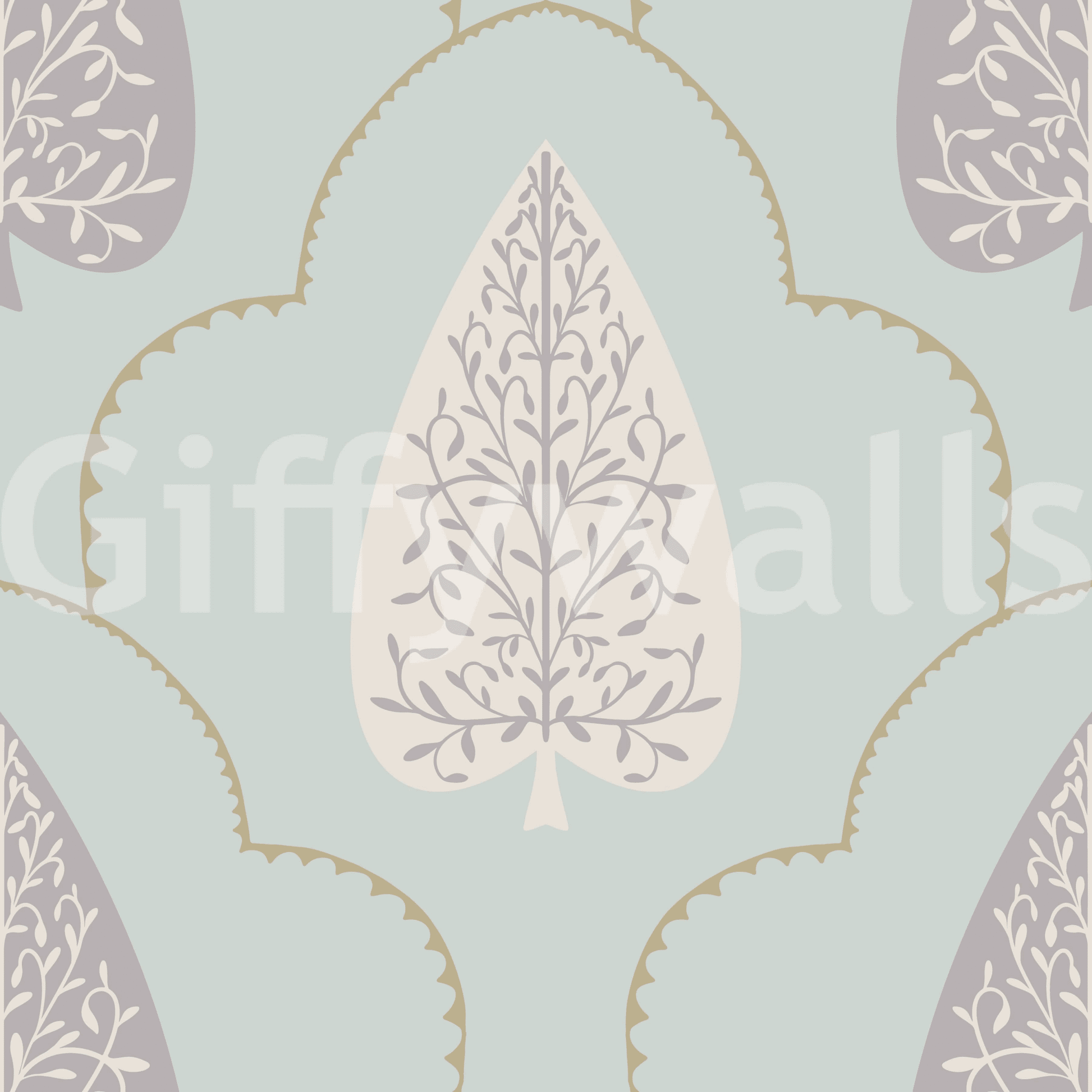 Elegant Trellis beautiful patterned wallpaper using light pigments.