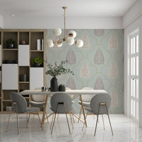 Delicate Trellis charming symmetrical wallpaper for home decoration.