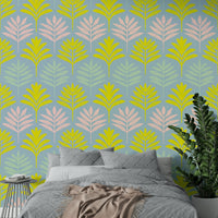 Gentle palm leaf mural wallpaper, GD1013