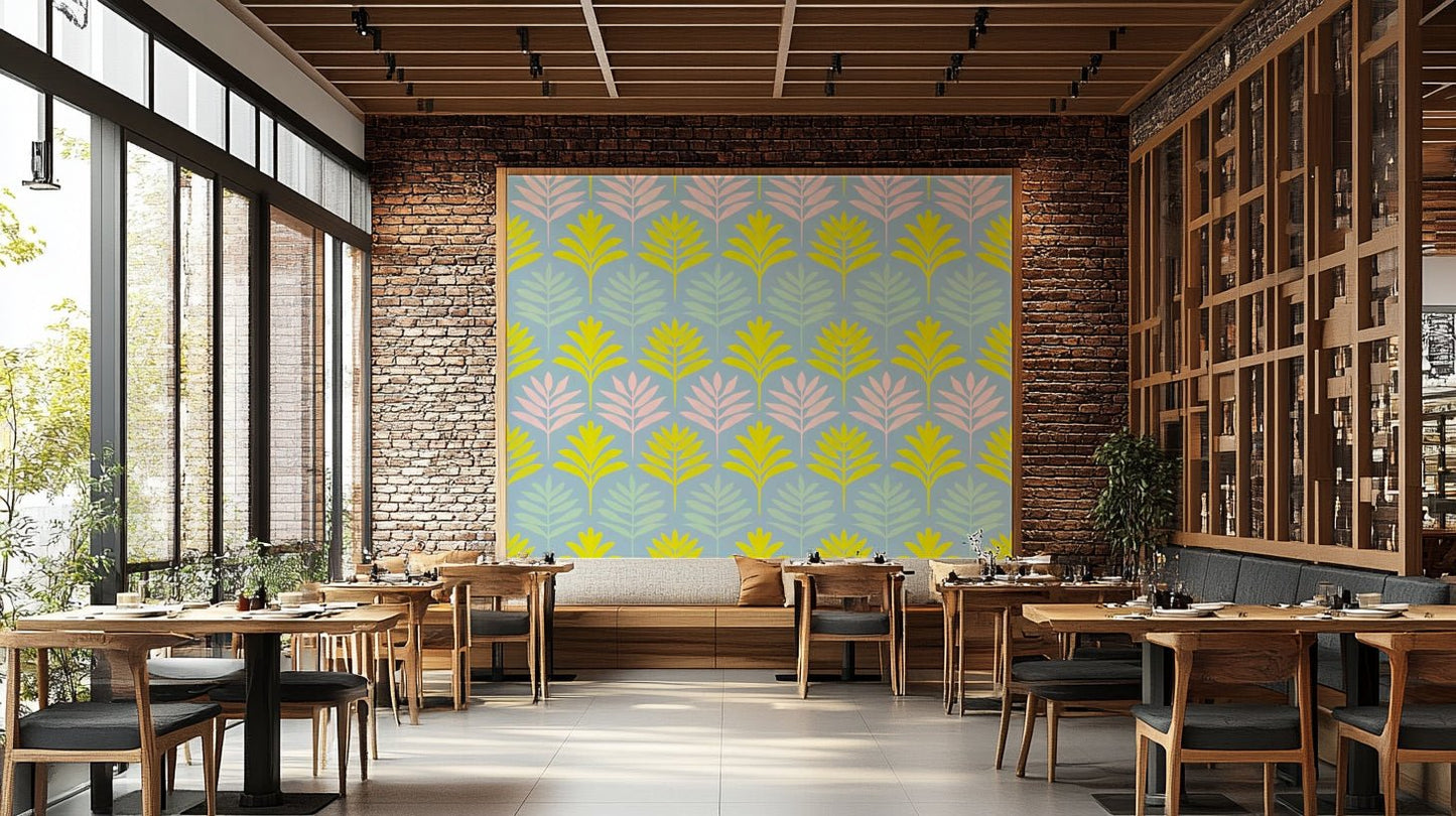 Beach-inspired tropical mural wallpaper, GD1013