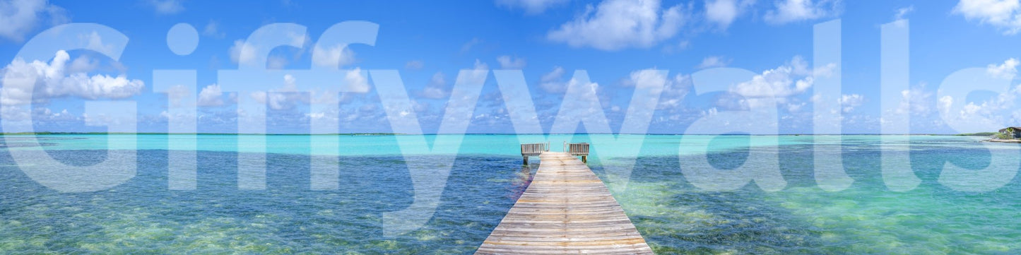 Tranquil Turquoise Pier Wall Mural