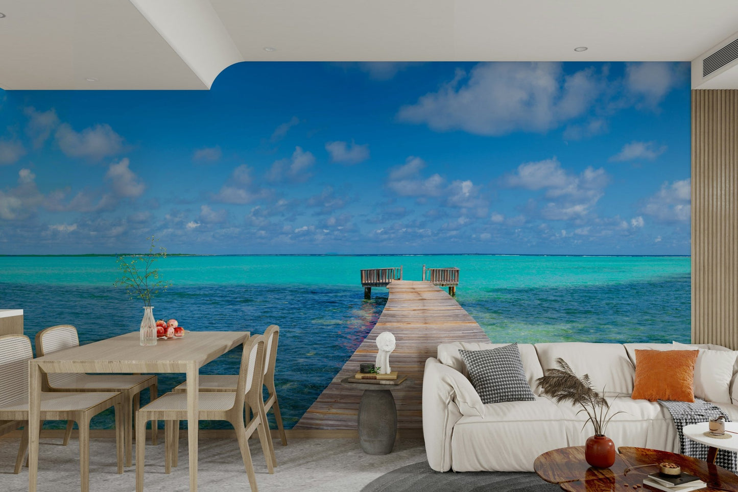 Tranquil Turquoise Pier Wall Mural