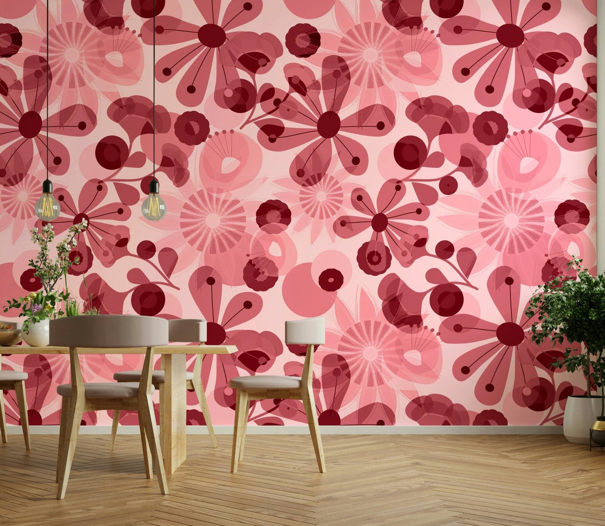 Soft pink bloom wallpaper for walls

