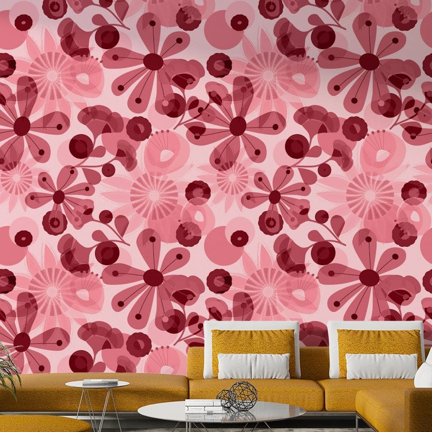 Layered petals wallpaper for walls

