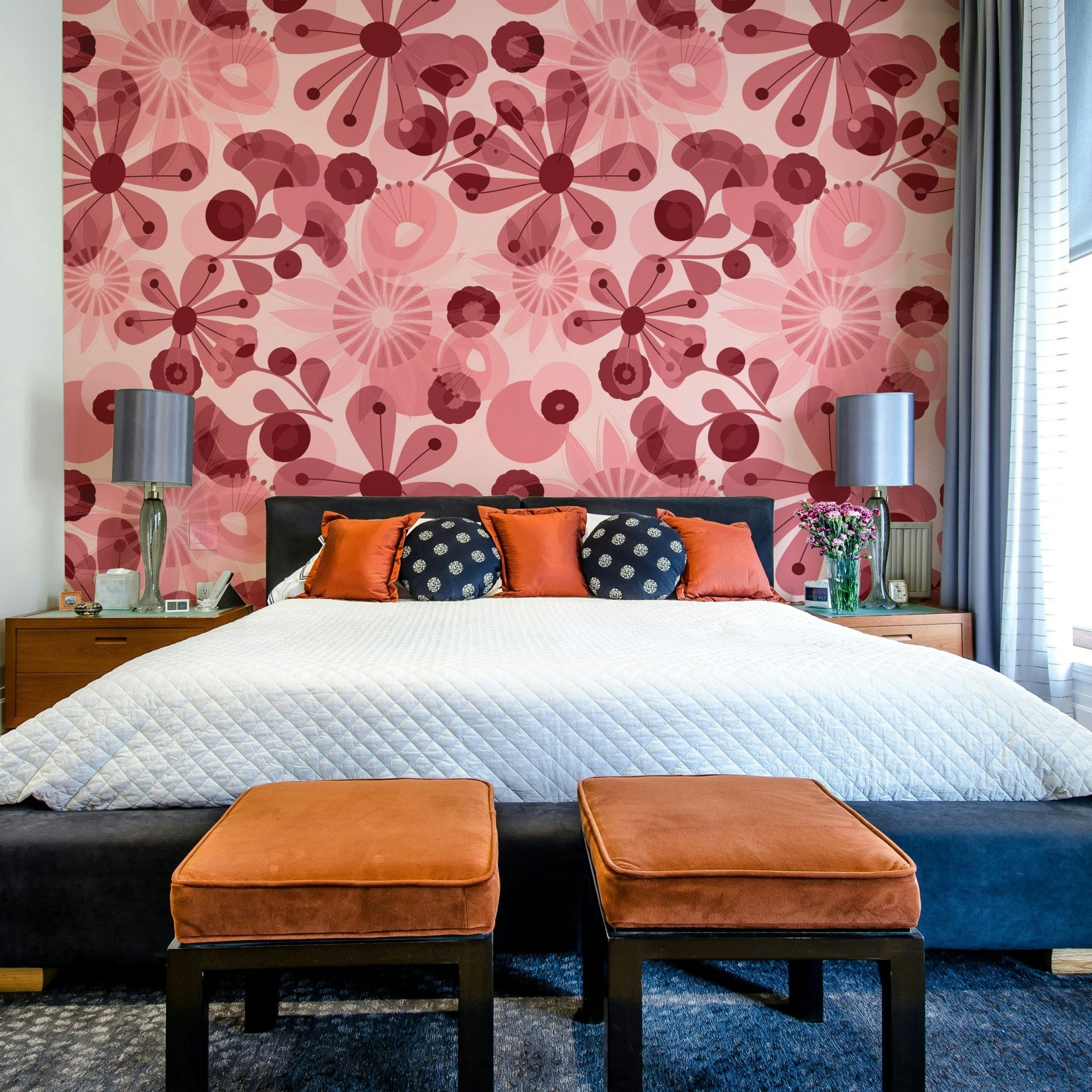 Artistic flora wallpaper for walls

