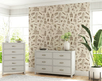 Antique-look Wall Mural Travel Stories Wallpaper unique sketch retro women.