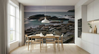 Trebarwith Strand wall decor, dark ambient scene, powerful seaside image.