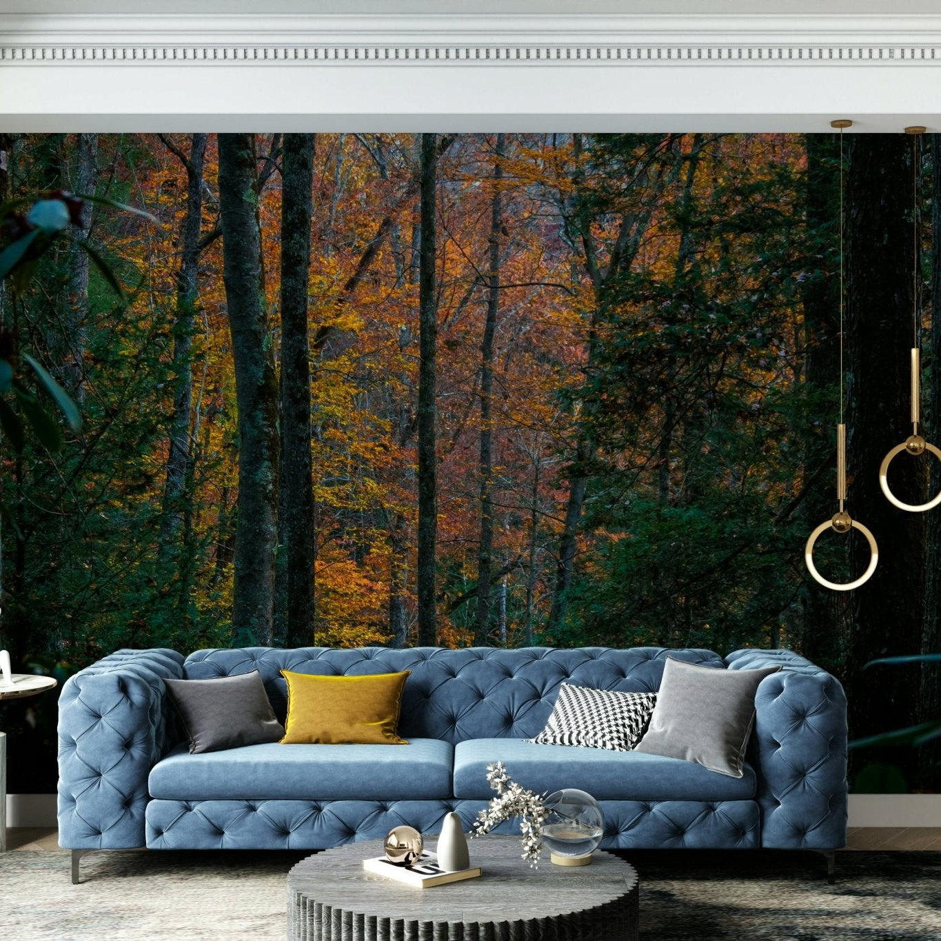 A classic forest wallpaper for walls., GD5113