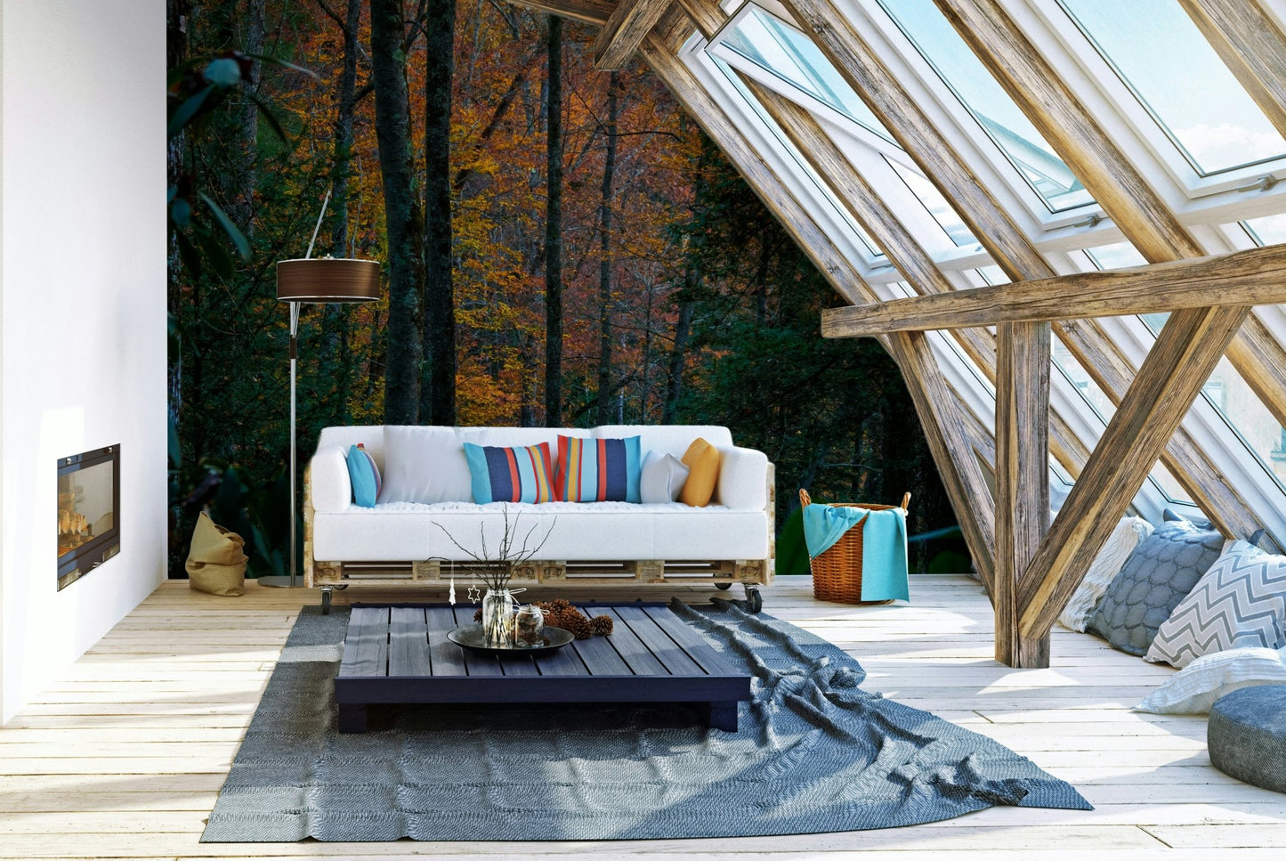 An artistic nature inspired mural for home decor., GD5113