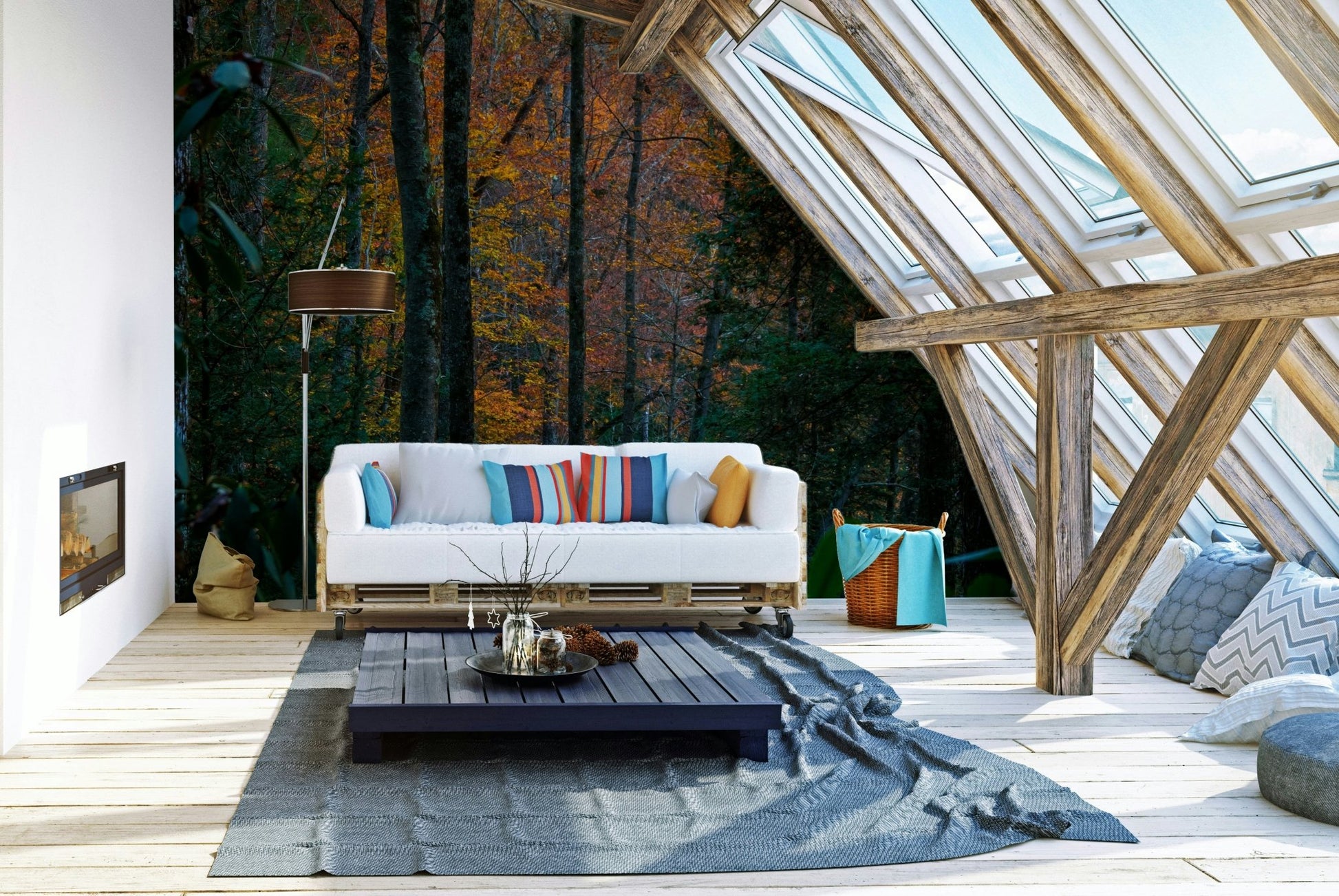 An artistic nature inspired mural for home decor., GD5113