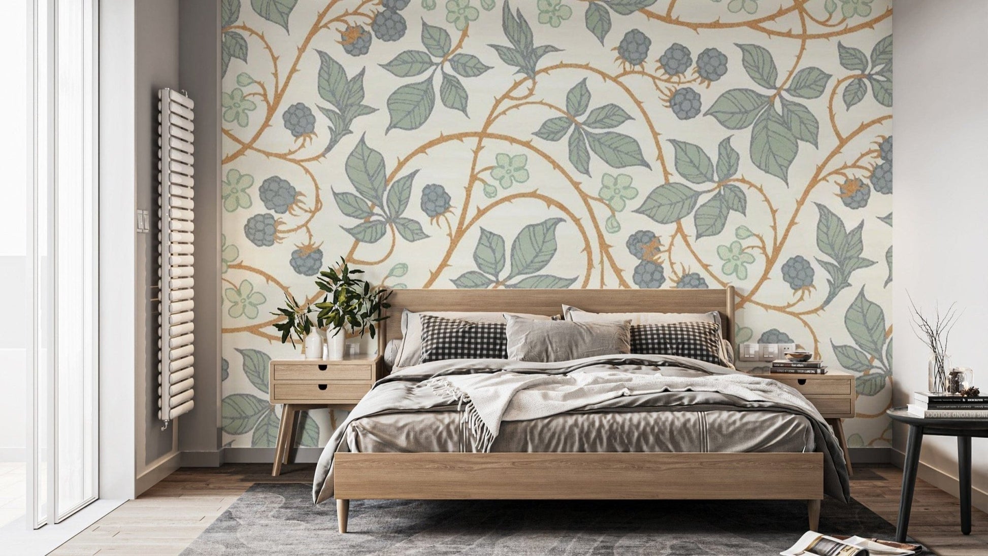 Blackberry leaves wallpaper, colorful and trendy
