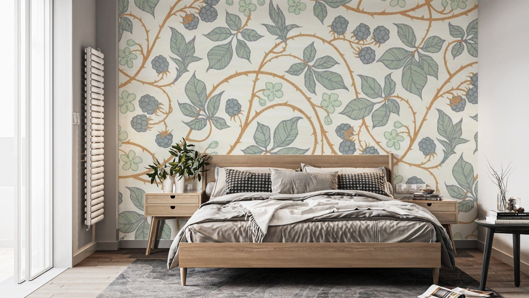 Blackberry leaves wallpaper, colorful and trendy flowers-15
