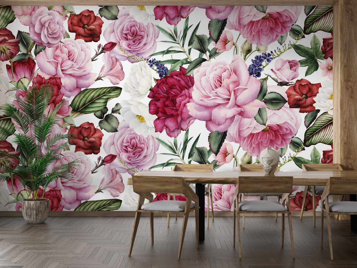 Stylish rose design wallpaper for chic spaces
