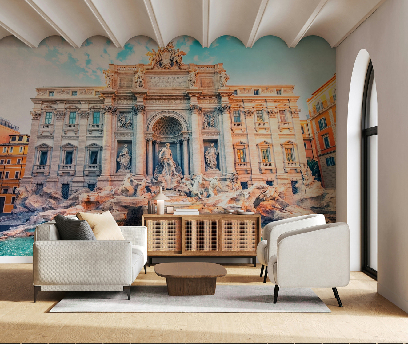 Trevi's Turquoise Dream Wall Mural