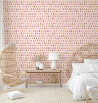 Cheerful triangle pattern for kids’ interiors

