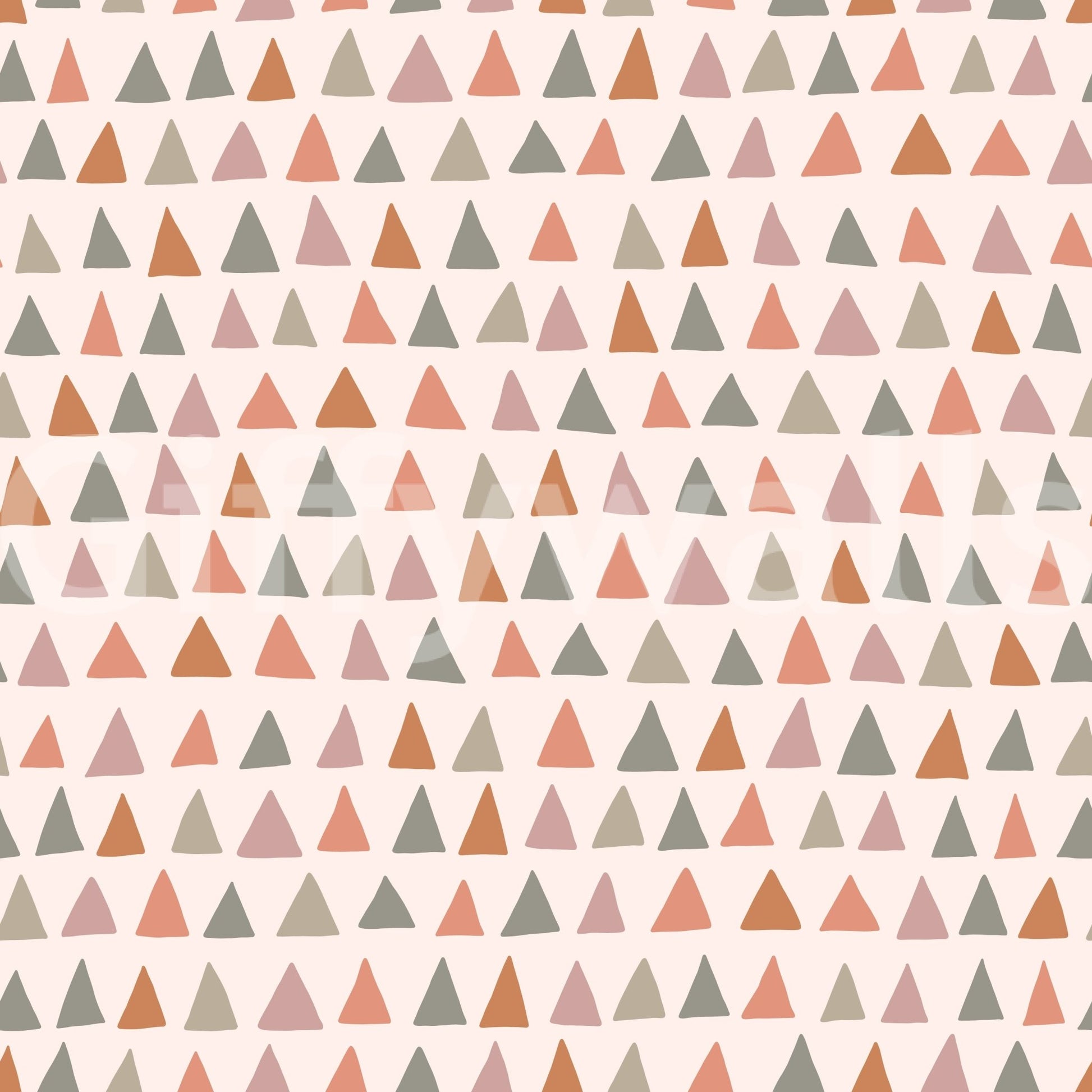Fun and colorful triangle wallpaper for kids’ space
