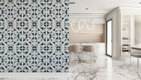 An artistic modern block mural on minimalist wallpaper., GD6004