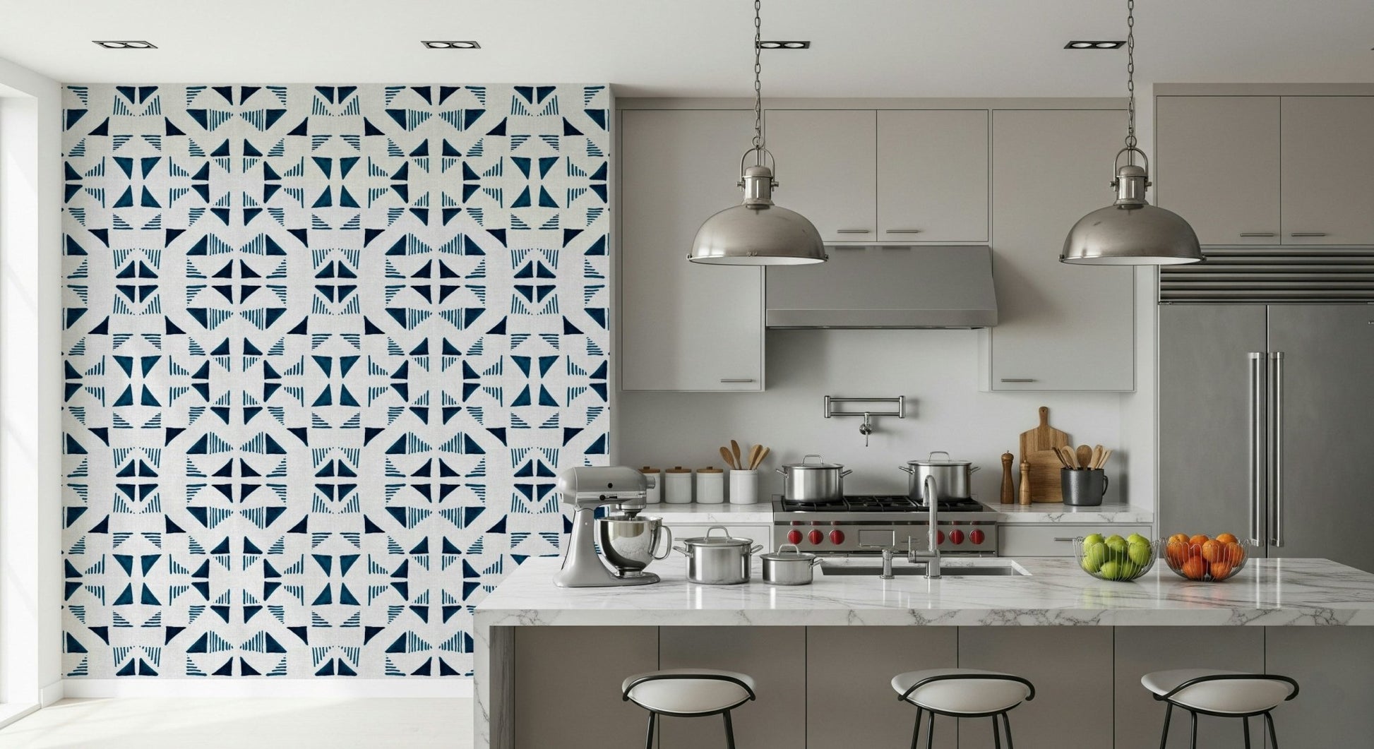 A classic abstract block wallpaper for walls., GD6004