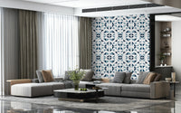 A calming modern pattern wallpaper mural that defines a space., GD6004