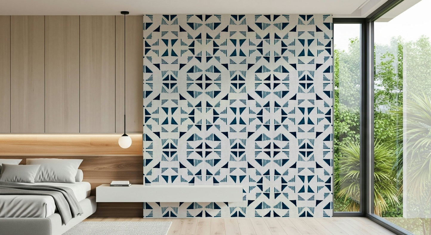 A contemplative geometric design wallpaper mural for a feature wall., GD6004