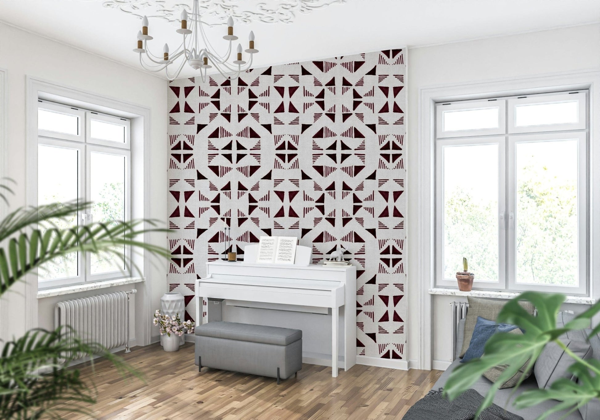 A serene abstract pattern wall mural for your decor.