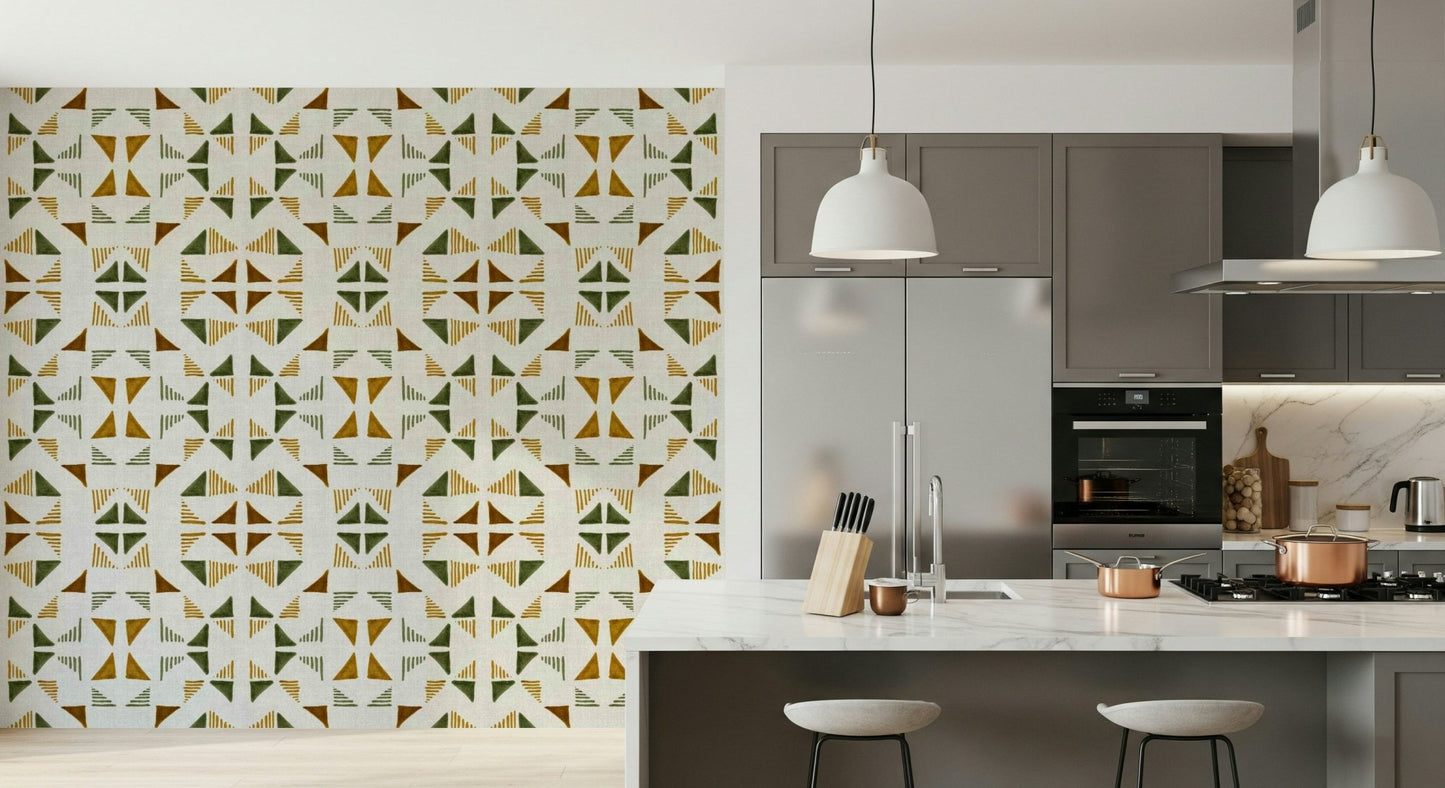 A serene abstract pattern wall mural for your decor.
