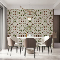 A serene abstract woodland pattern wall mural for your decor.