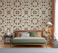 A calming modern pattern wallpaper mural that defines a space., GD6007