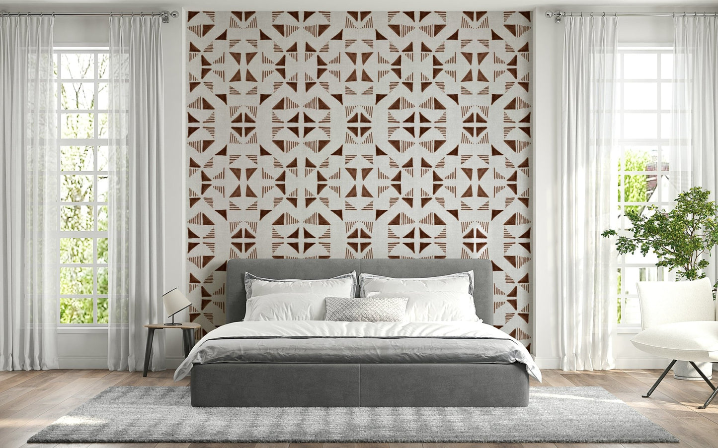 A serene abstract pattern wall mural for your decor.